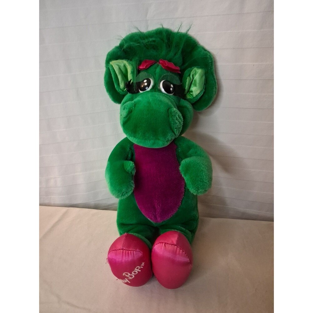 Baby Bop Green Dinosaur (Barney The Purple Dinosaur) Soft Plush Toy 11-14” 1992